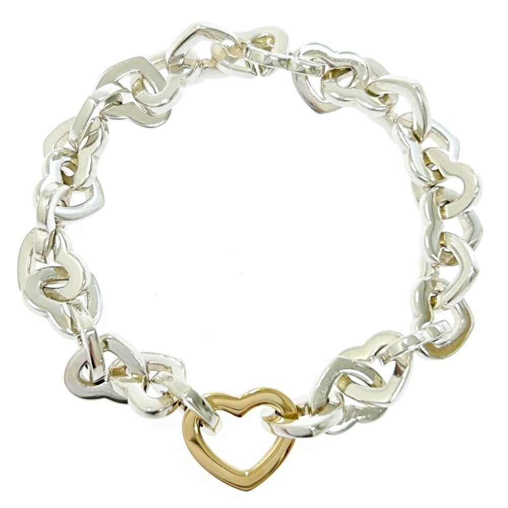 中古】TIFFANY&Co. ティファニー シルバー ゴールド ハート リンク