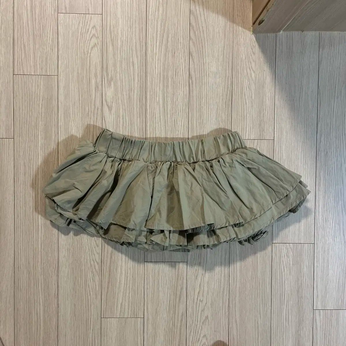 カーキポイント ティアードスカート パンツ ベージュ NICORILABO_COM