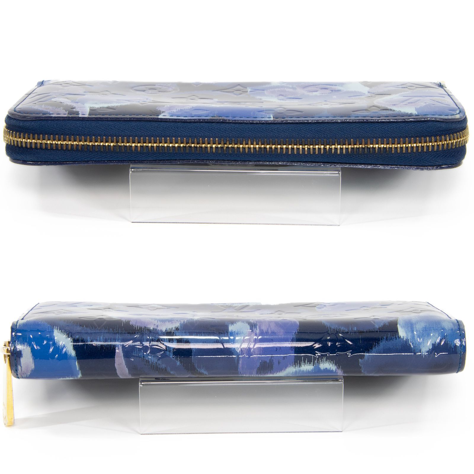 ルイヴィトン ジッピーウォレット グランブルー イカットフラワー 長