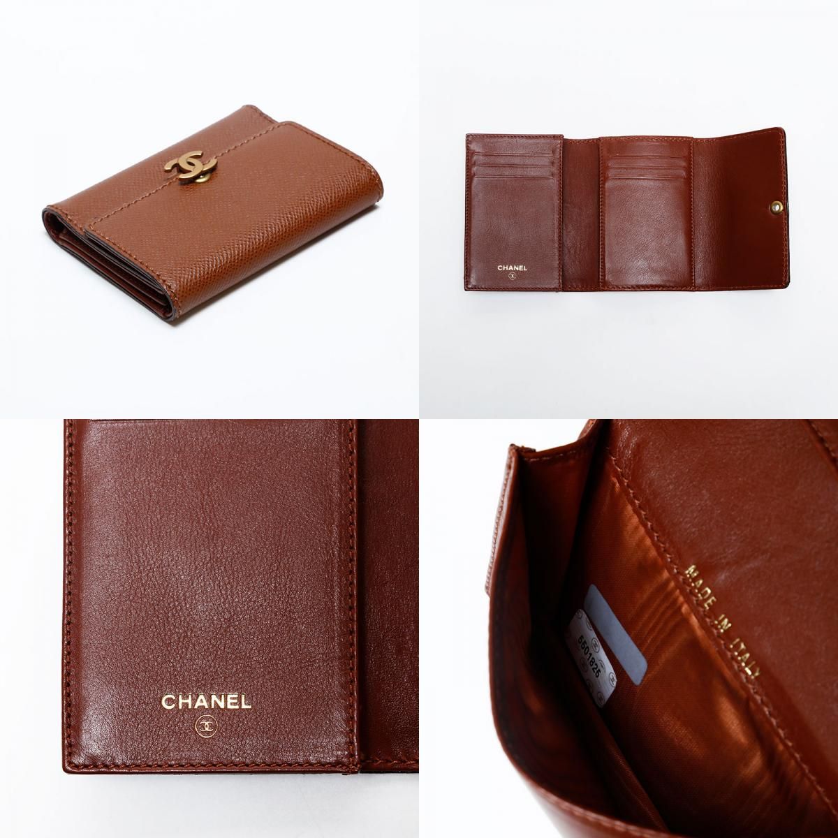 CHANEL シャネル 二つ折り財布 キャビアスキン ココマーク 5番台 1997  