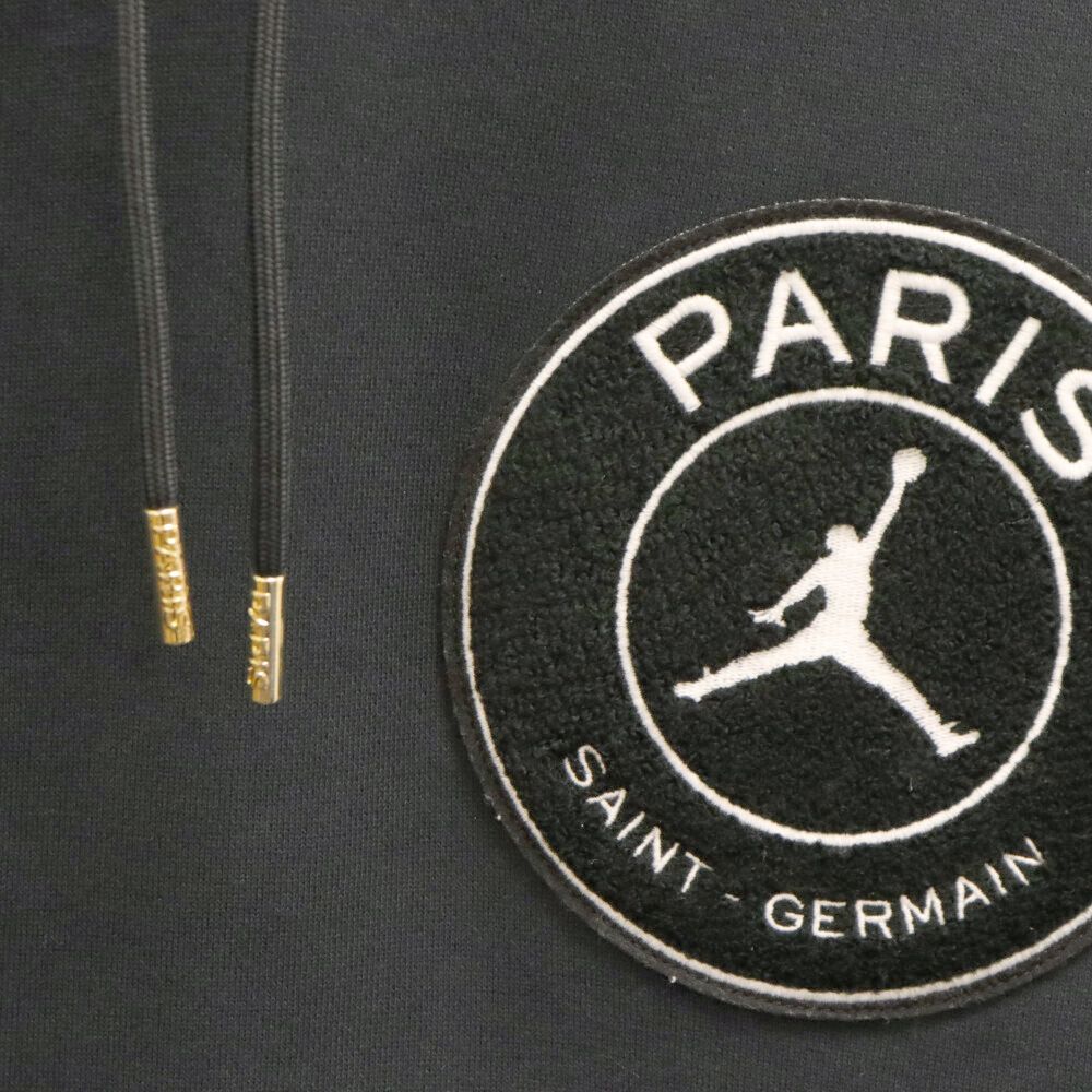 NIKE (ナイキ) JORDAN PSG PARIS SAINT-GERMAIN TAPED PULLOVER HOODIE×パリサンジェルマン  ジョーダンブランド シニールロゴワッペン プルオーバーCV9904-010