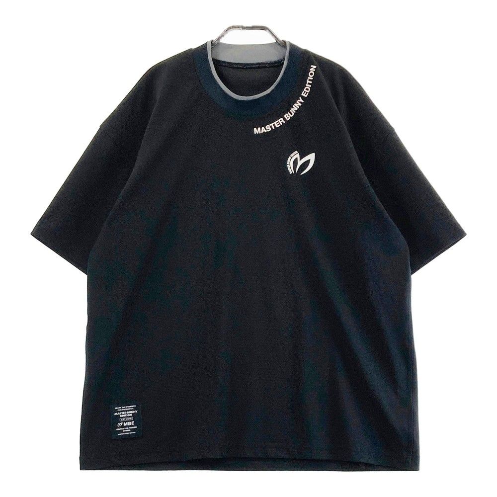 サイズ：6 MASTER BUNNY EDITION マスターバニーエディション 2023年モデル モックネック 半袖 Tシャツ  ブラック系 [240101286751]# ゴルフウェア メンズ ストスト