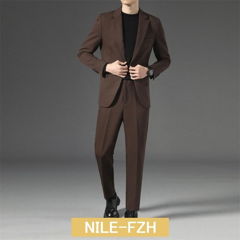 カジュアルスーツ 上下2点セット メンズ Men's suits セットアップ ストレッチ 上下 40代 50代テーラード ジャケット パンツ 洗える スリム 春夏 秋冬 カジュアルスーツ 上下2点セット メンズ Men's suits セットアップ