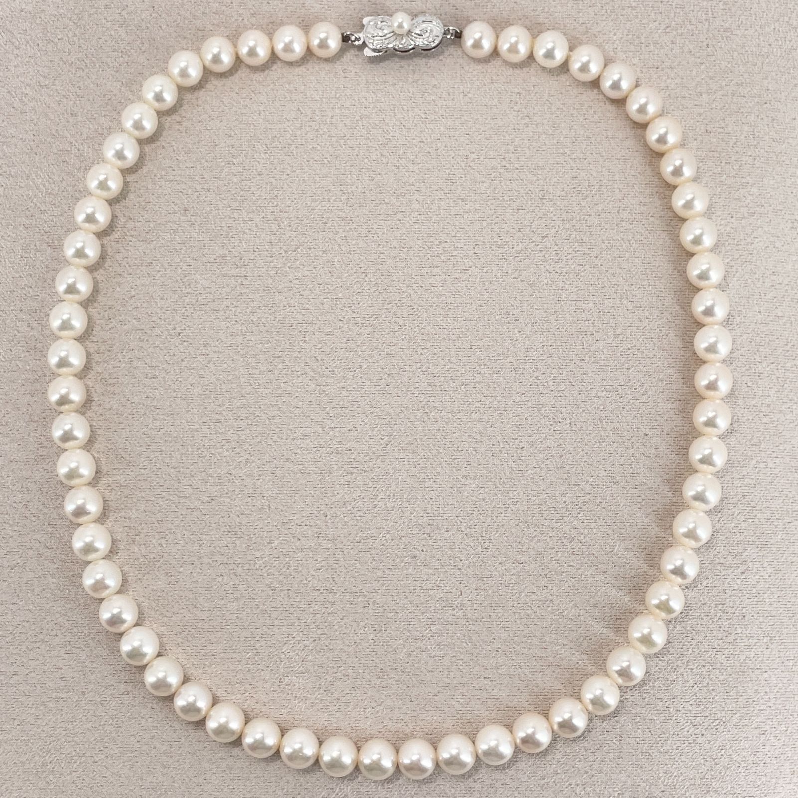 7.2mm】 ミキモト パール ネックレス シルバー 現行クラスプ/24 7.2mm】 ミキモト パール ネックレス シルバー 現行クラスプ/24