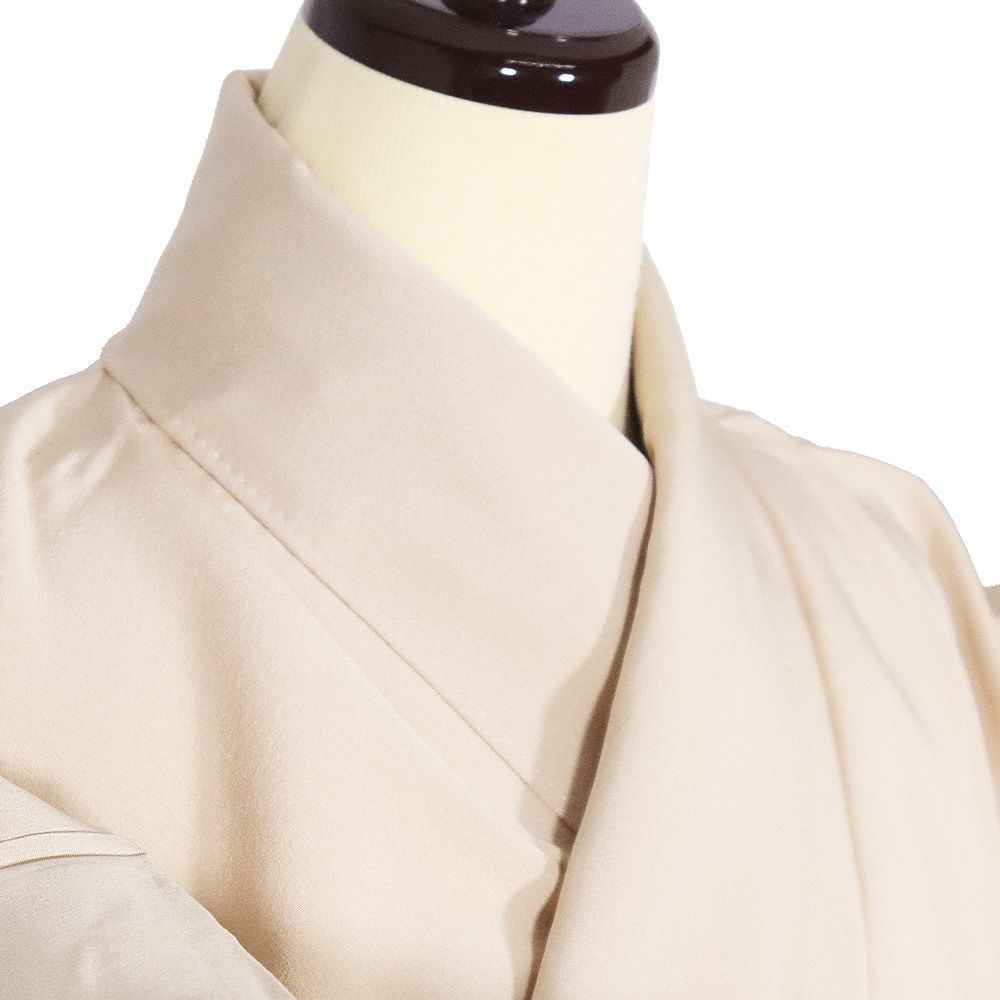 松尾光琳氏作 色留袖 袷 正絹 ベージュ 柳鳥図 Sサイズ ki30868 美品 レディース シルク ギフト フォーマル 30代 40代 50代 送料込み