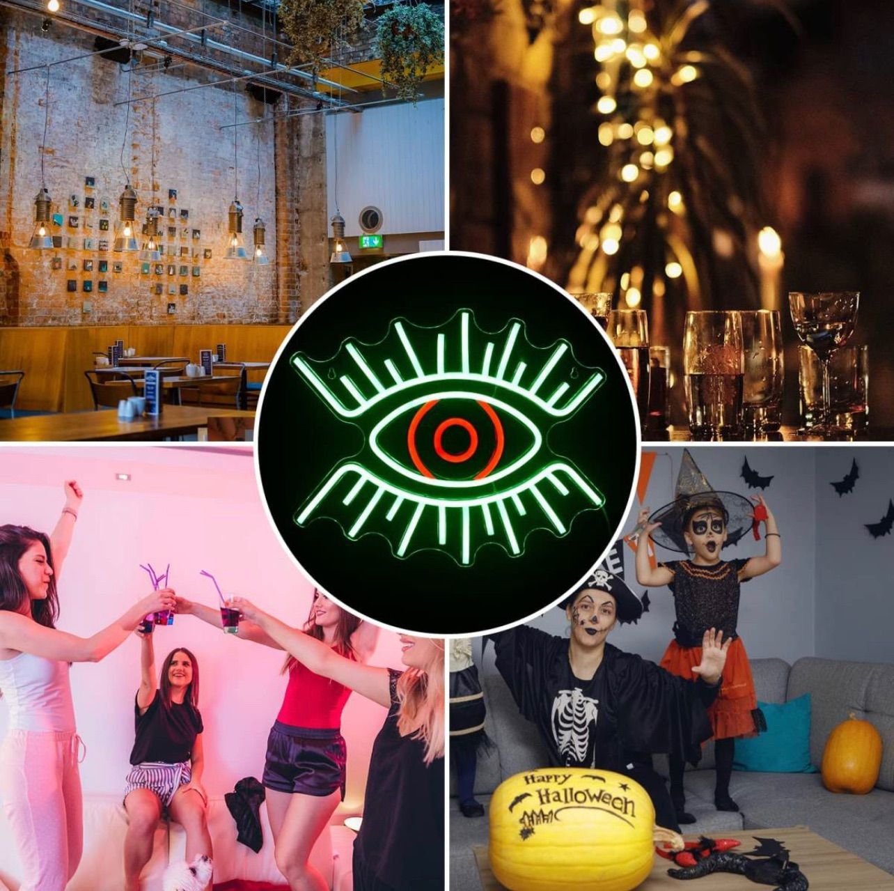 オリジナル ブルー LED ネオン管 Hustle 看板 壁掛け インテリア