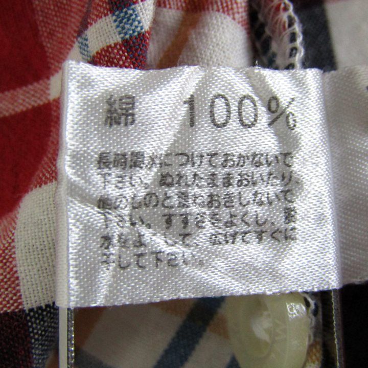 ファミリア 半袖シャツ トップス チェック柄 コットン キッズ