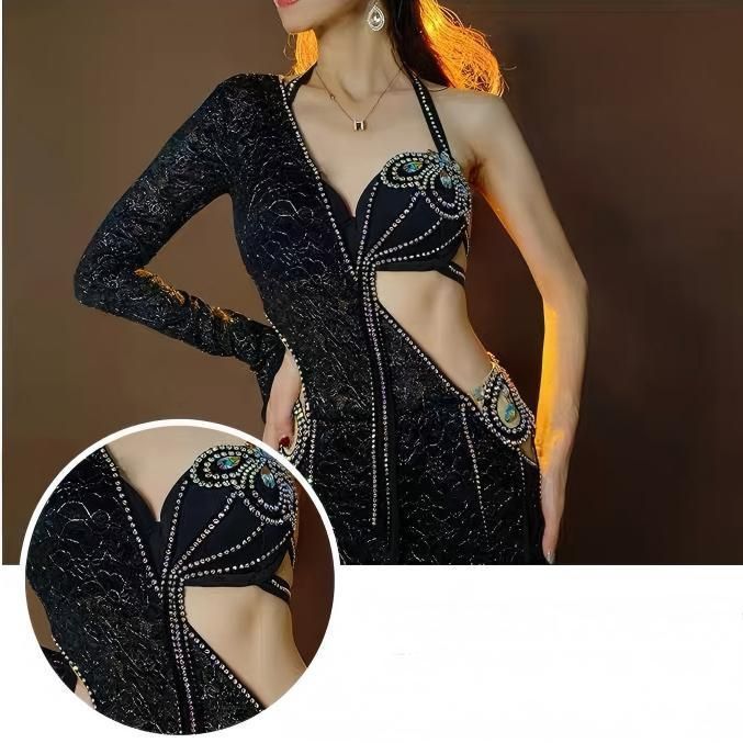 ♥ 新款 長いドレスセットのベリーダンス衣装 ベリーダンス サイーディ オリエンタル衣装 セットアップ 3カラー選択 USTAUSTRALIA_COM_AU