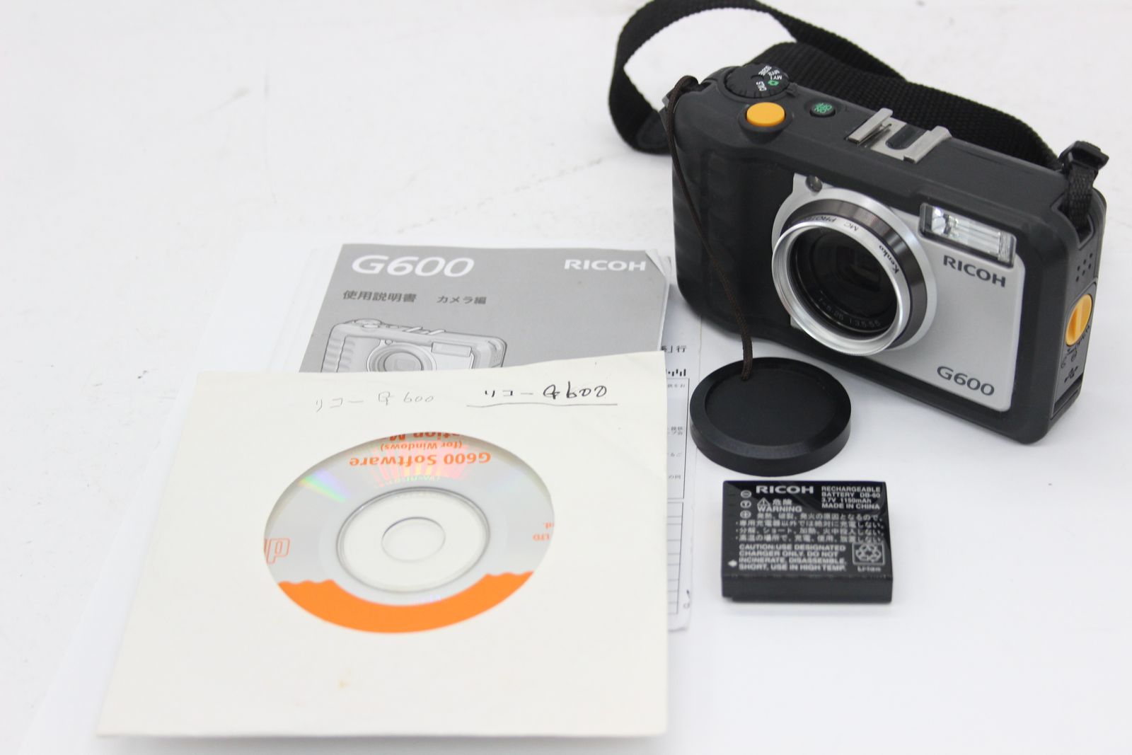 返品保証】 リコー Ricoh G600 5-25mm F3.5-5.5 バッテリー 説明書付き 