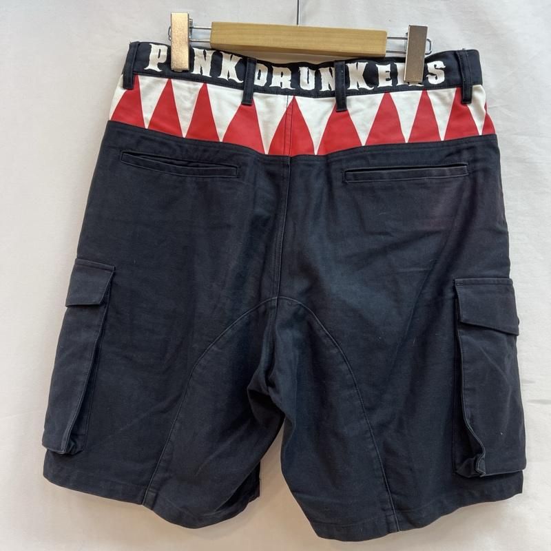 PUNK DRUNKERS サメデザイン ショートパンツ PUNK DRUNKERS パンクドランカーズ パンツ ショートパンツ ロゴ