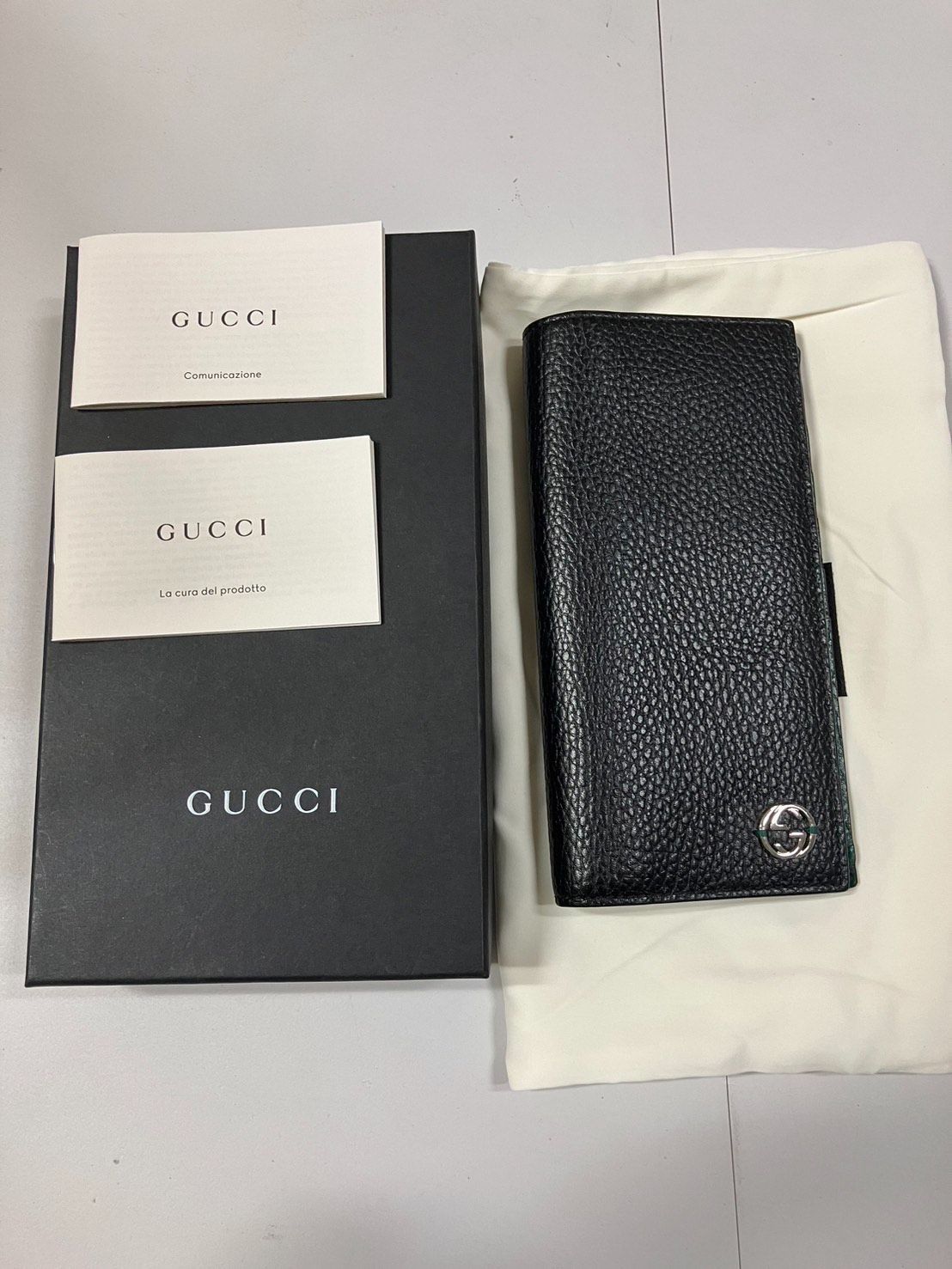GUCCI グッチ インターロッキングG レザー バイ 二つ折り 長財布 メンズ アウトレット
