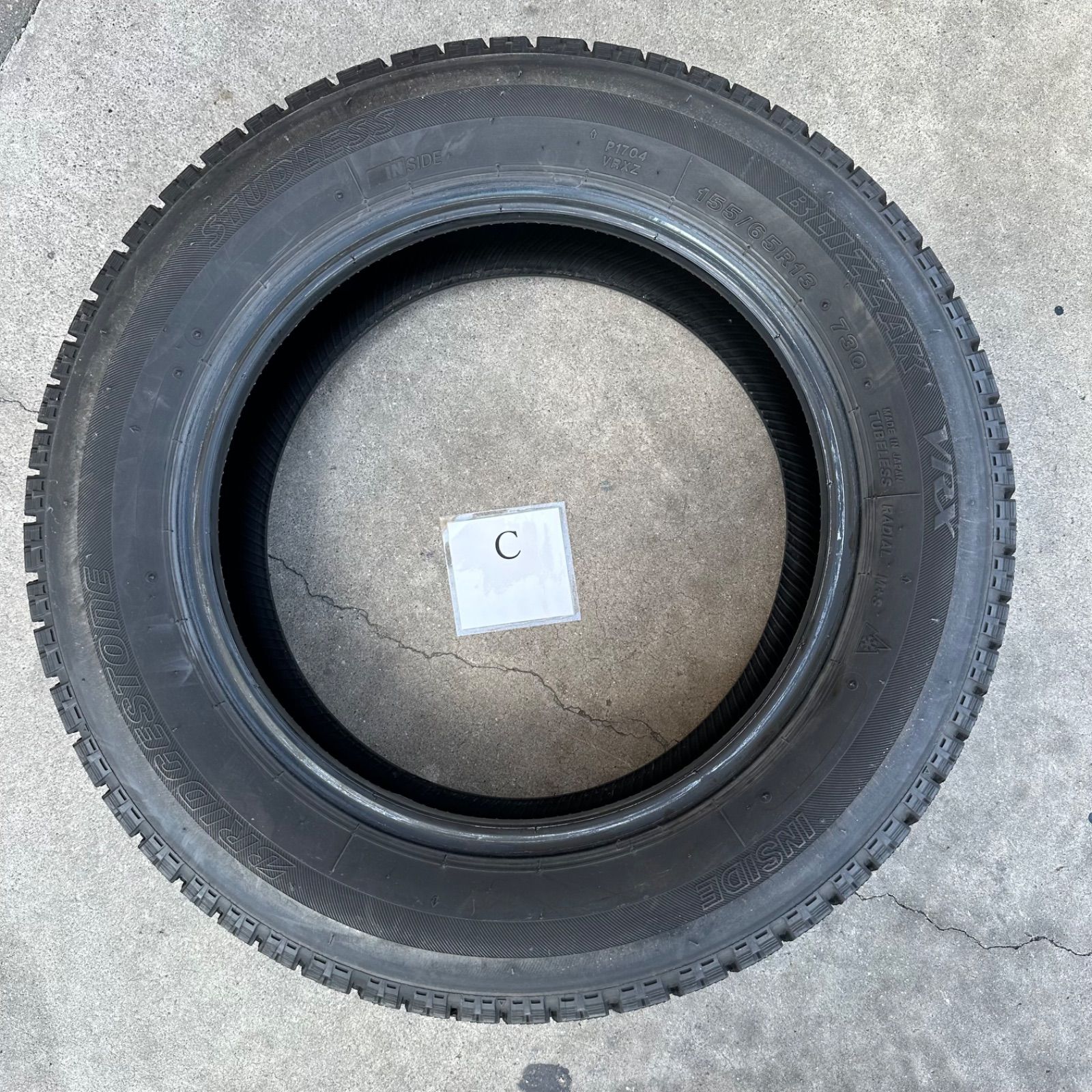 中古】BRIDGESTONE BLIZZAK VRX 155/65R13 スタッドレスタイヤ 日本製