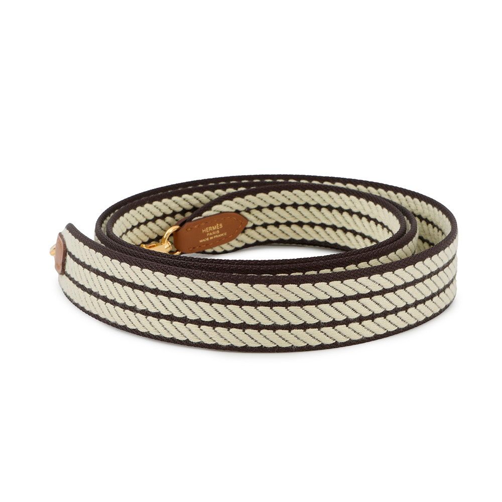 エルメス ショルダーストラップ バンドリエール サングル コルダージュ プルノワール ジョーヌミルトン ゴールド ゴールド金具 W刻印