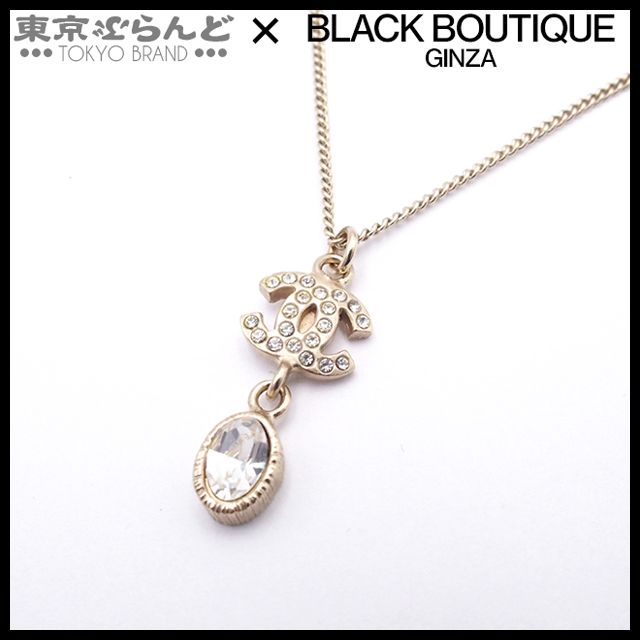シャネル CHANEL ココマーク ライトゴールド メタル ラインストーン ビジュー 09A コスチュームジュエリー ネックレス レディース 101786725