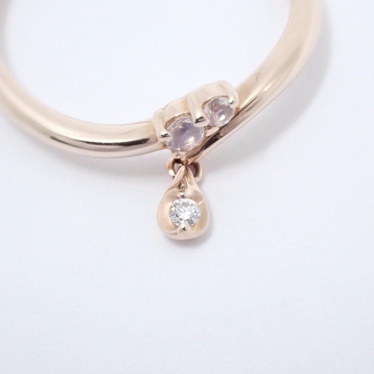 STAR JEWELRY スタージュエリー FLOWER DEW ピンキー リング 指輪 K10  