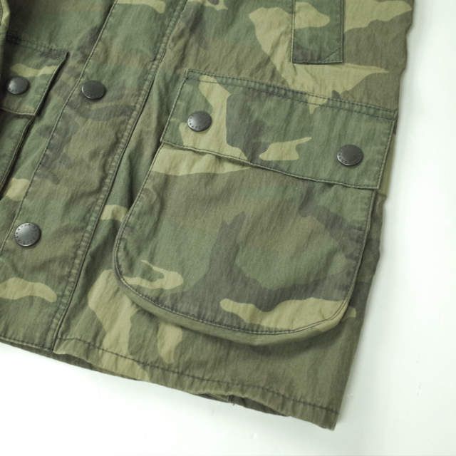 希少 男女兼用 迷彩 barbour バブアー BEDALE SL ビデイル カモ