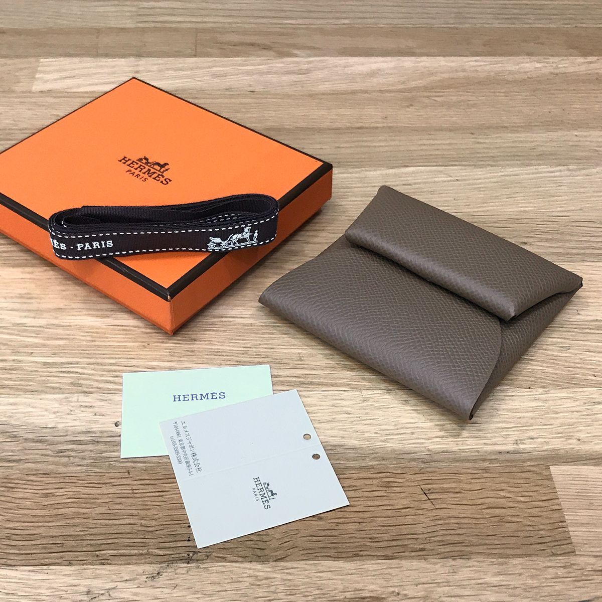 新品 HERMES バスティア エトゥープ
