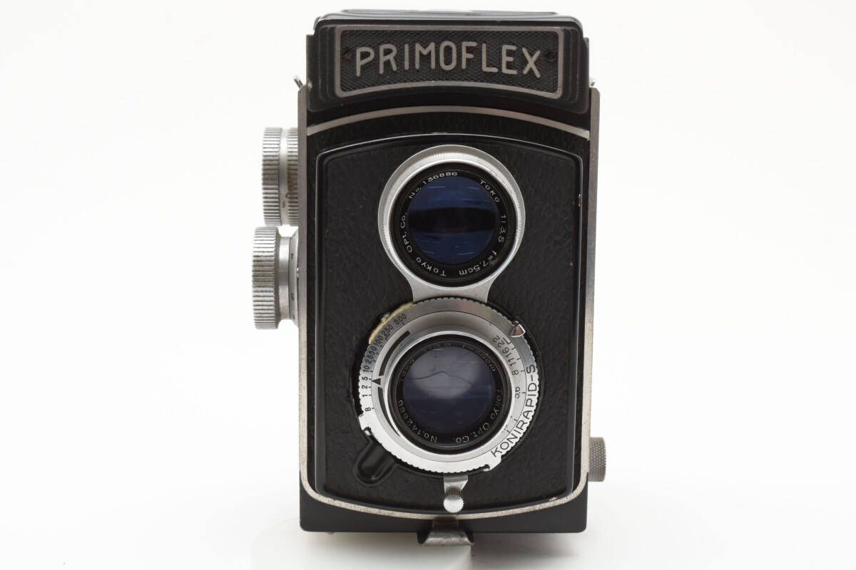 プリモフレックス ☆シャッターOK☆ プリモフレックス Primoflex Toko 7.5cm F3.5 二眼