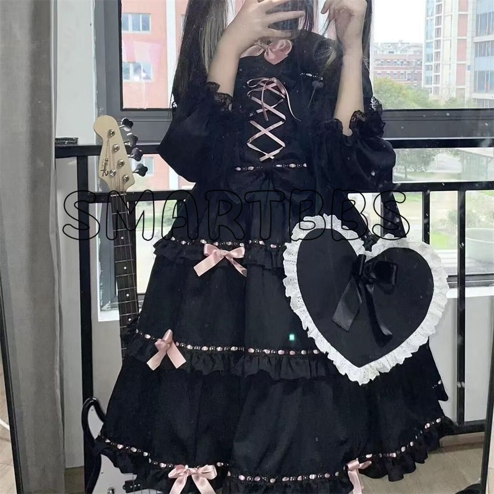 ロリータ ブラック　ジャンスカ　ドレス　M　ゴスロリ【Lolitimes】 ロリータ ブラック ジャンスカ ドレス M ゴスロリ【Lolitimes】