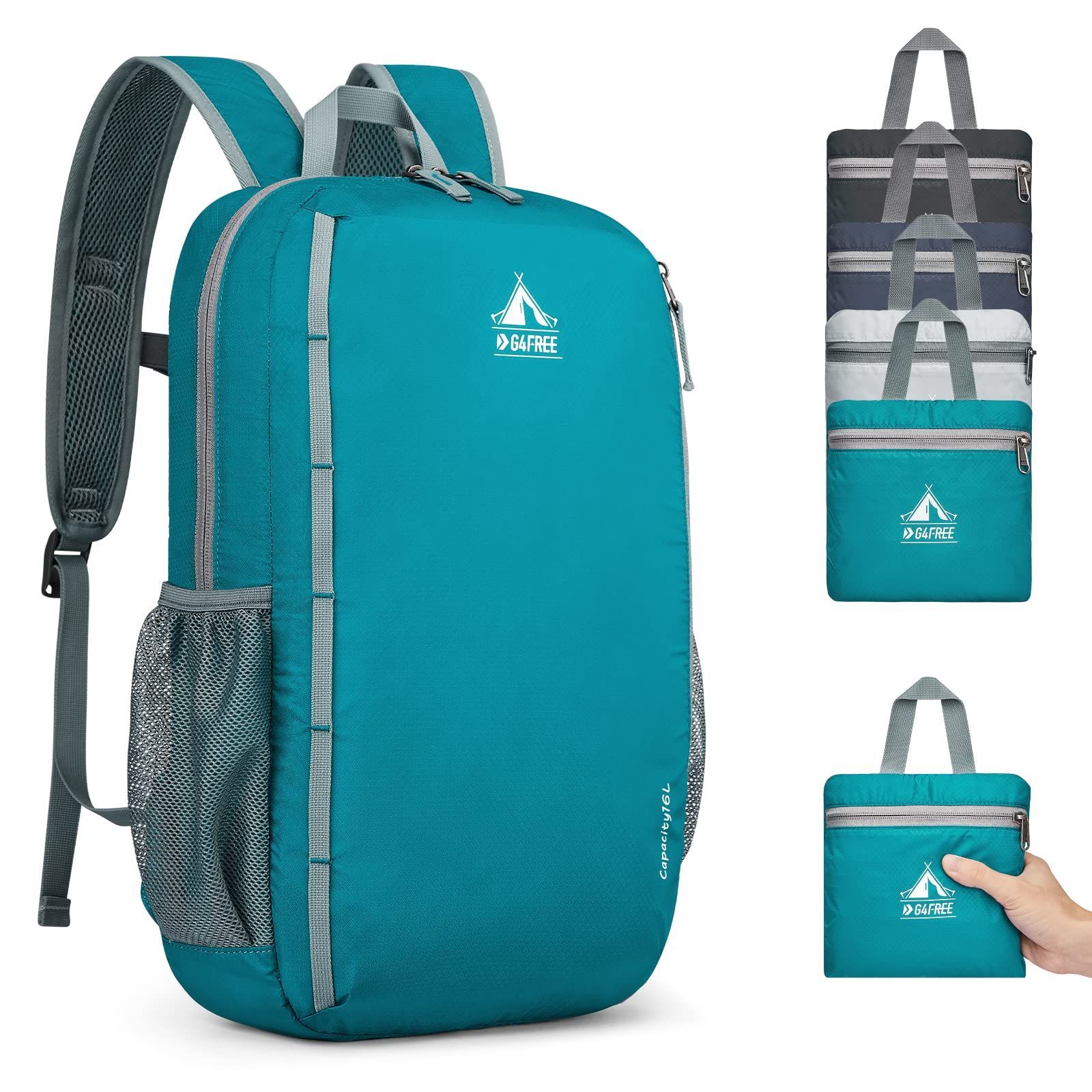 【数量限定】[G4Free] 16L 軽量 ハイキング デイパック パッカブル スモール バックパック 防水 ショルダーバッグ 旅行 アウトドア メンズ レディース