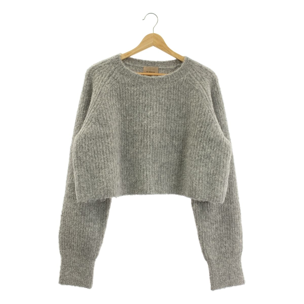 THE SHISHIKUI シシクイ ALPACA 65 KNIT アルパカ クロップドニット F グレー レディース