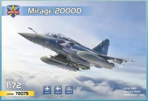 プラモデル 1|72 ミラージュ2000D w|SCALP-EG 巡航ミサイル MDV72075
