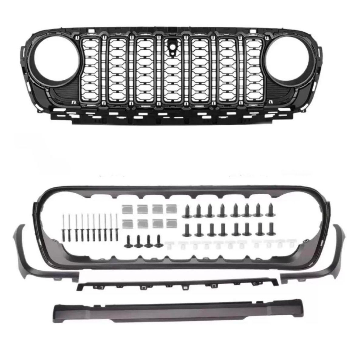 Jeep ラングラー JL型 18〜24年式対応 フロントグリル 新型風 中期