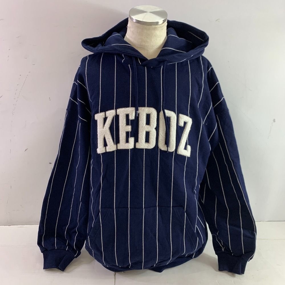 04w3037▽※【中古】KEBOZ EFG SWEET ケボズ ストライプパーカー 