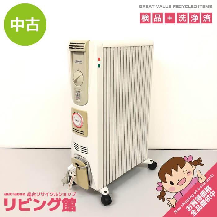 ss7977 デロンギ オイルヒーター 081321TEC ホワイト 8枚フィン 1300W 3～9畳 DeLonghi キャスター付 ヒーター 暖房 白 ダイヤル式タイマー ストーブ 静か クリーン オイルヒーター