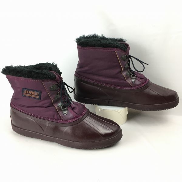 SOREL/ソレル　size7　25.0程度　　Vintage カナダ製　スノーブーツ　ライナー付き　紫　/ men's 管No.WS24 SOREL/ソレル size7 25.0程度 Vintage カナダ製 スノーブーツ ライナー