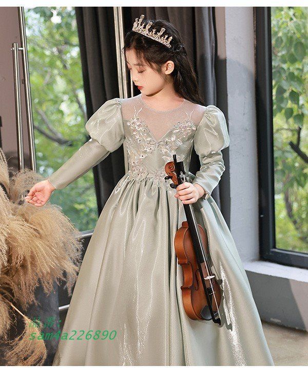 子供ドレス ワンピース ピアノ発表会 子供 ドレス 女の子 フラワーガール キッズドレス フォー フォーマル パーティードレス am 4 a 226890