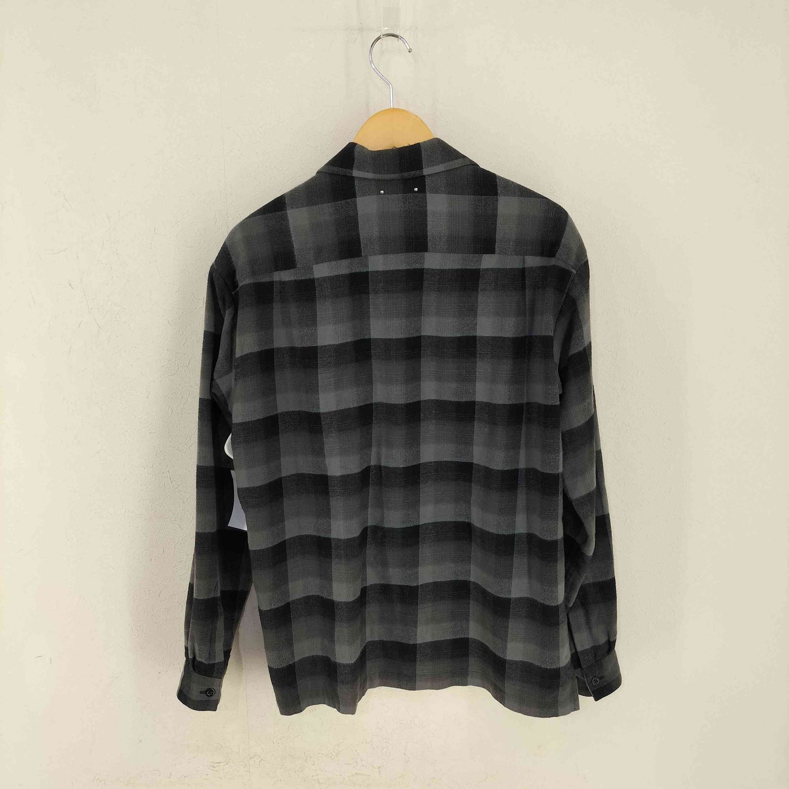 マインデニム MINEDENIM C.R Flow Ombre Check Open Collar L/S SH (BPT) オンブレチェック  オープンカラーシャツ メンズ JPN：2 - メルカリ