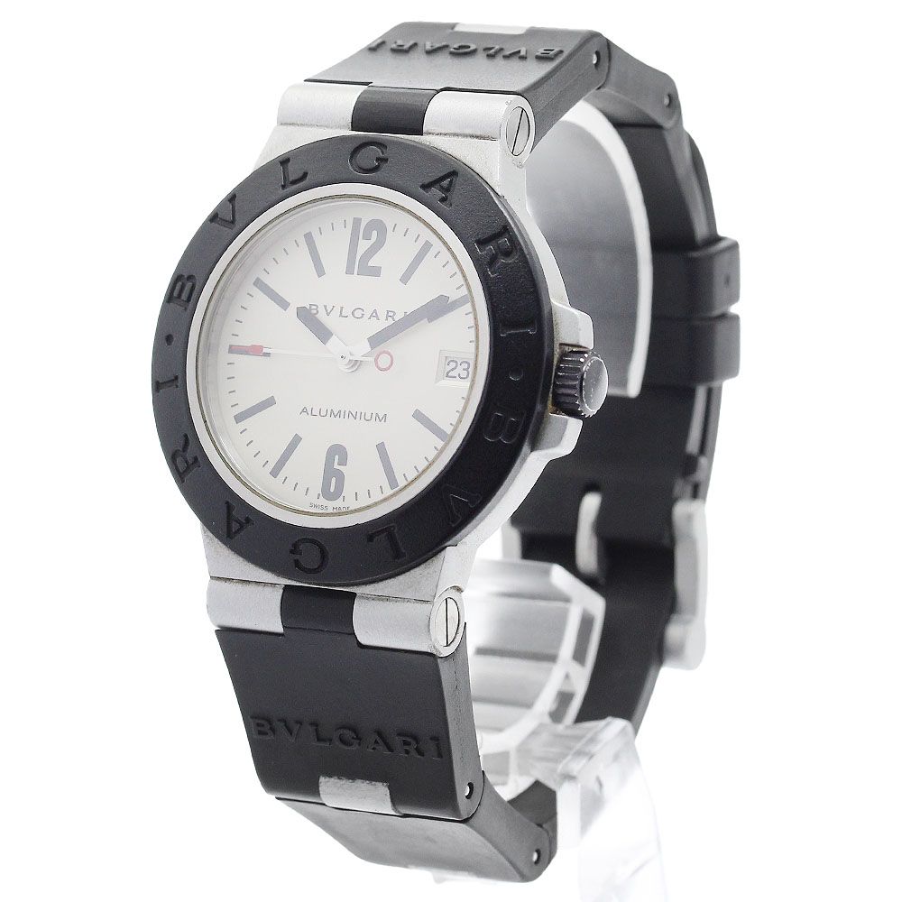 ブルガリ BVLGARI AL 38 A アルミニウム デイト 自動巻き メンズ_908588
