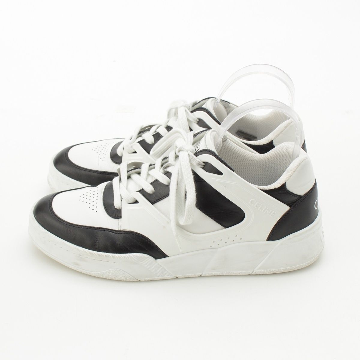 セリーヌ レザー CT-07 ロゴ ローカット スニーカー シューズ
