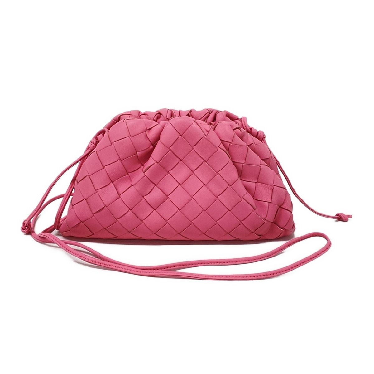 BOTTEGA VENETA(ボッテガヴェネタ) ショルダーバッグ美品 ミニ ザ・ポーチ/イントレチャート 585852 ピンク レザー - メルカリ