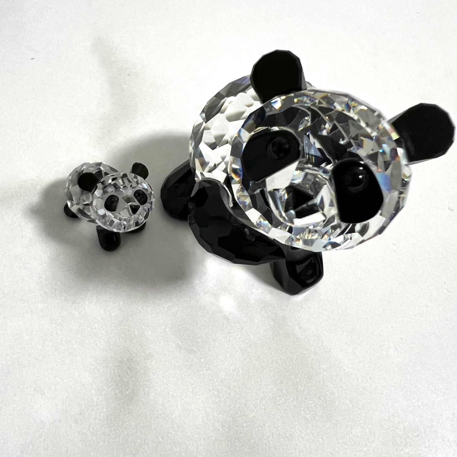 SWAROVSKI スワロフスキー クリスタル 置物 マザーパンダ 親子 SWAROVSKI スワロフスキー クリスタル 置物 マザーパンダ 親子