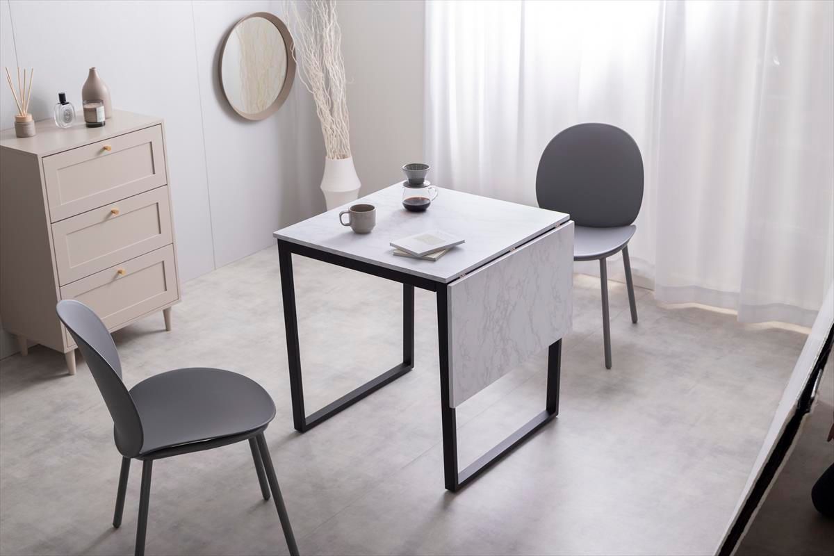 バタフライ ダイニングテーブル 幅70～110cm 伸縮式 ダイニング テーブル カフェテーブル 折畳み MARWIL-DEMENAGEMENTS_CH