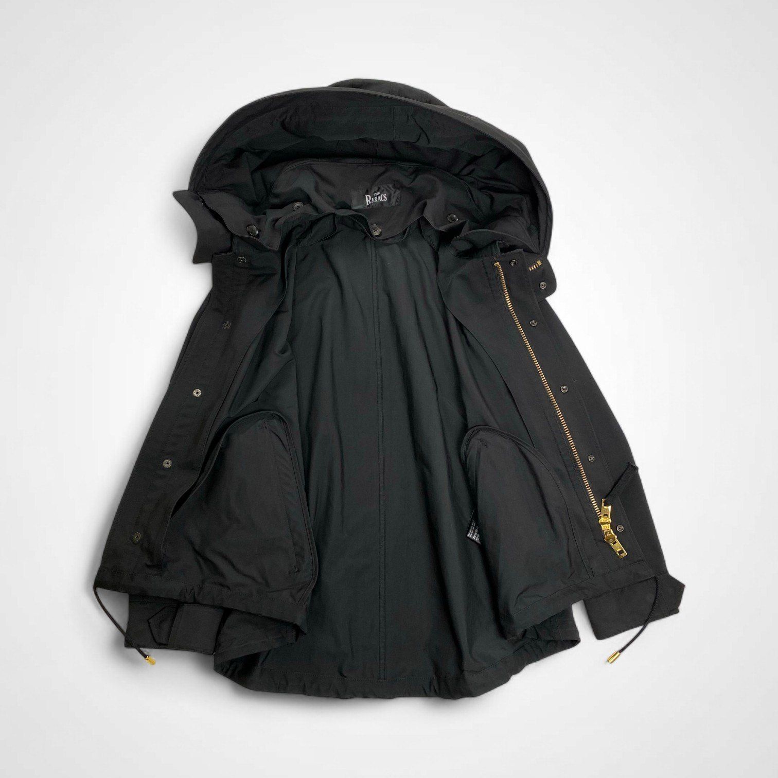 roar】ロアー/ミリタリーコート/カーキ/スワロフスキー/リアルファー/S