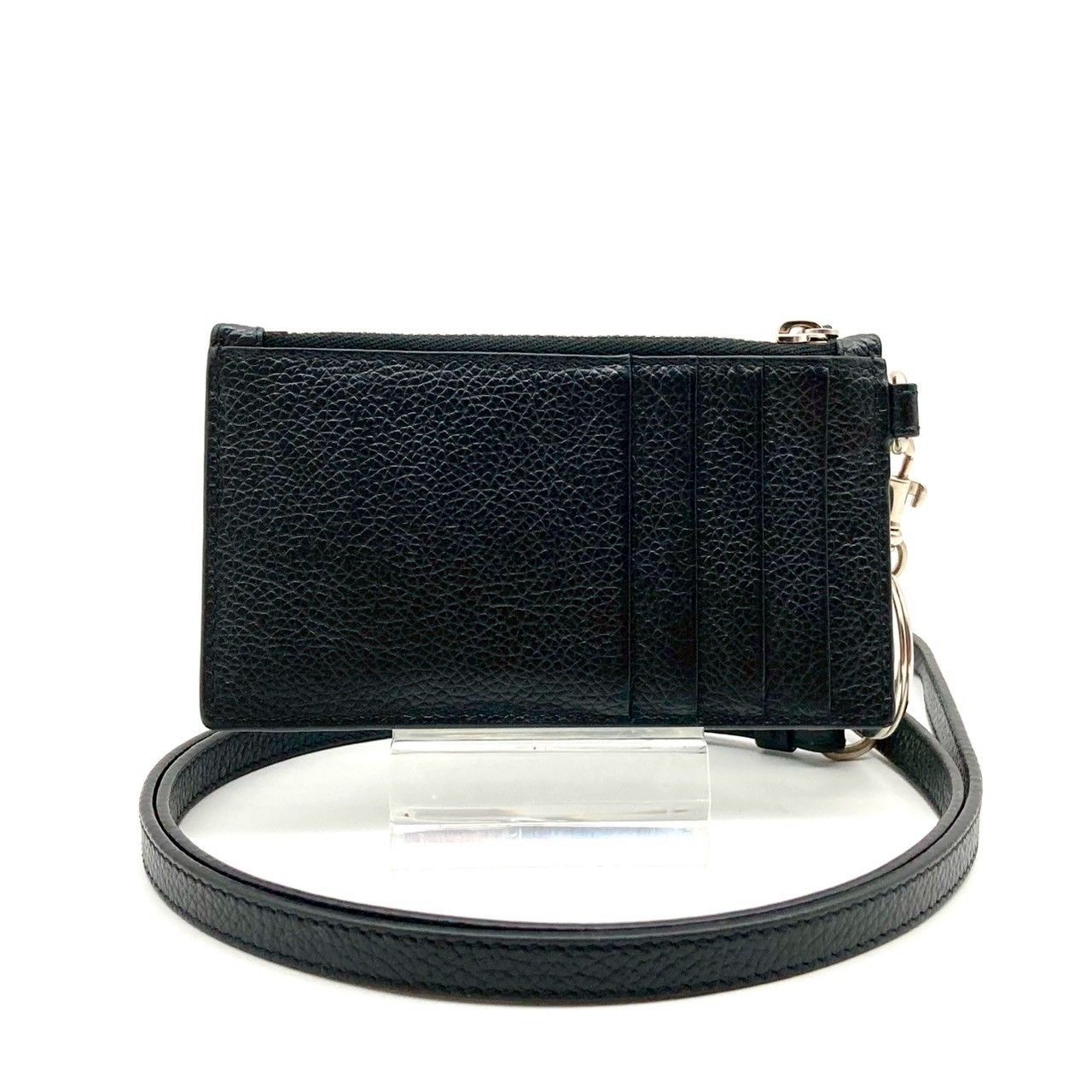 バレンシアガ フラグメントケース 小銭入れ レザー ブラック 70916