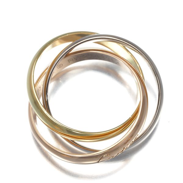 カルティエ トリニティリング スリーカラー クラシック 55号 K18YG/WG  