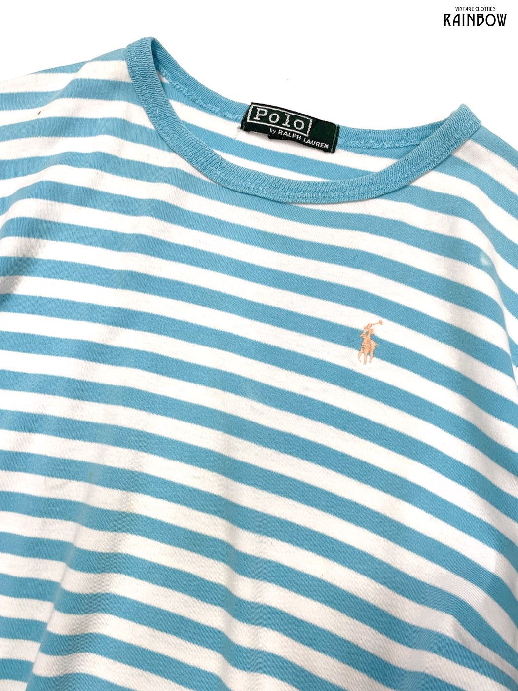 古着 ラルフローレン Ralph Lauren POLO by Ralph Lauren ボーダー柄 長袖 ラガーシャツ レディースL相当 /eaa486682 【SS2506_10】 古着 Polo Ralph Lauren ポロラルフローレン ボーダー柄 ワン