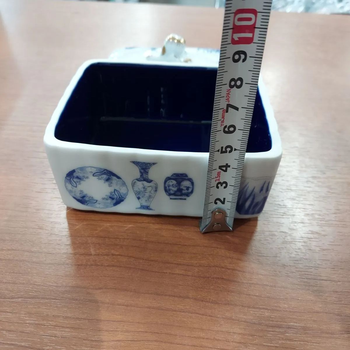 深川製磁 ブルーチャイナジュエリーボックス