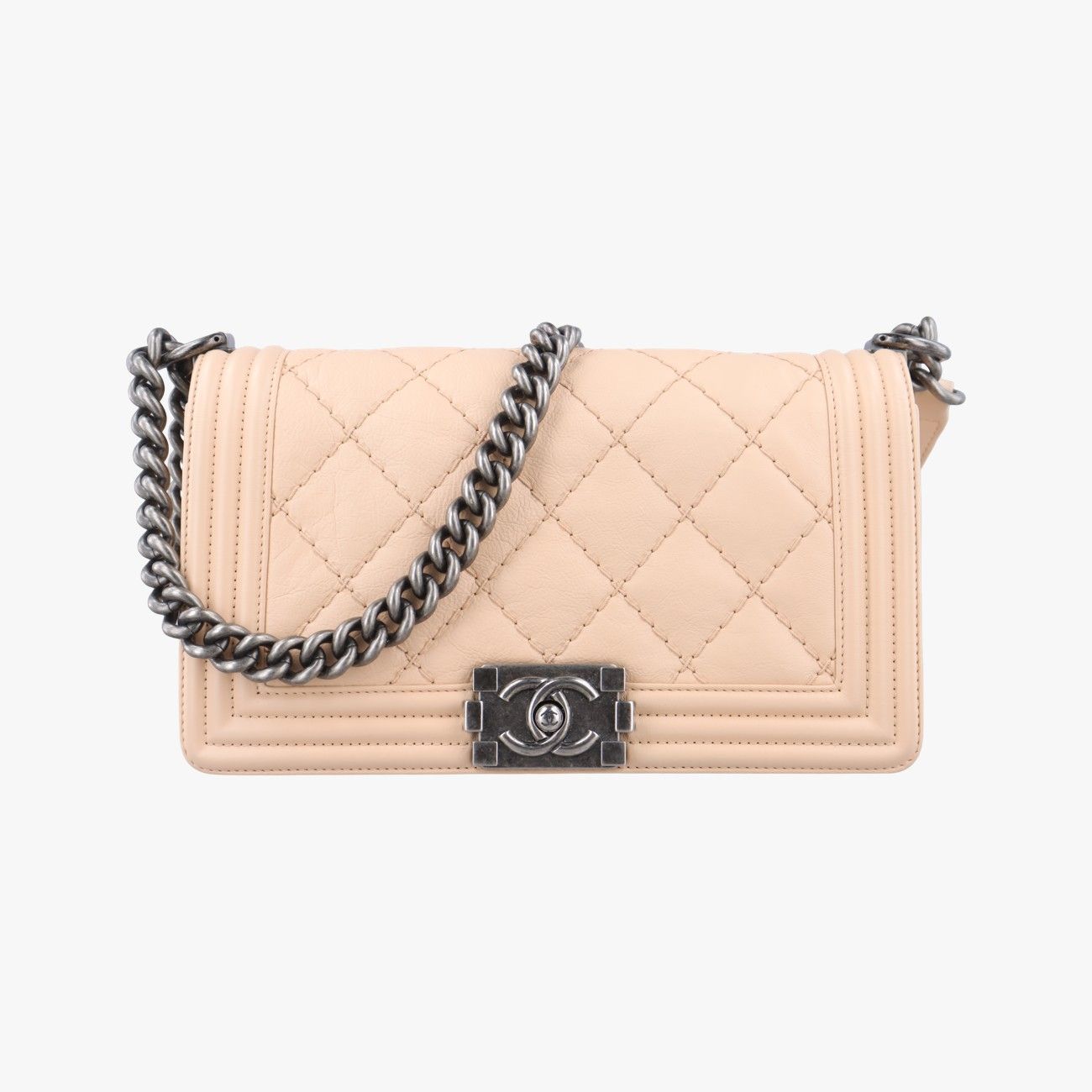 シャネルChanelボーイシャネルベージュレザーA9210518989190