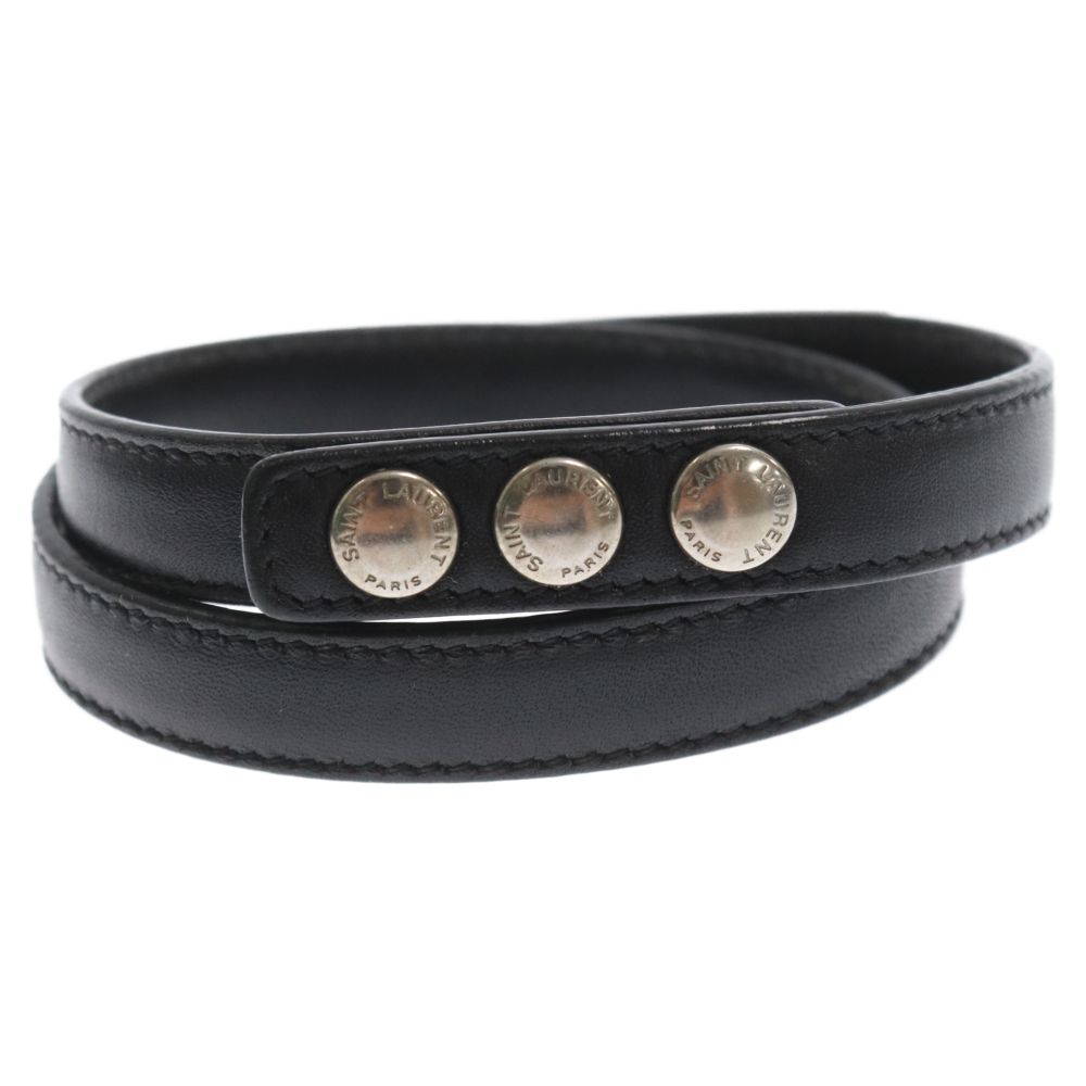 saint laurent paris 二連 ブレスレット SAINT LAURENT PARIS サンローランパリ ロゴ ブレスレット 2連
