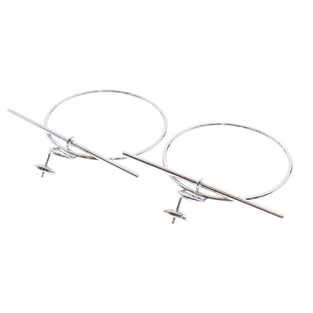 HERMES (エルメス) ループMM エシャペ Ag925 SV シルバー ピアス  