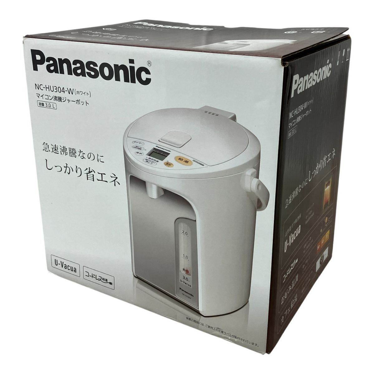 Panasonic NC-HU304-w マイコン沸騰ジャーポット 真空断熱 M10477465
