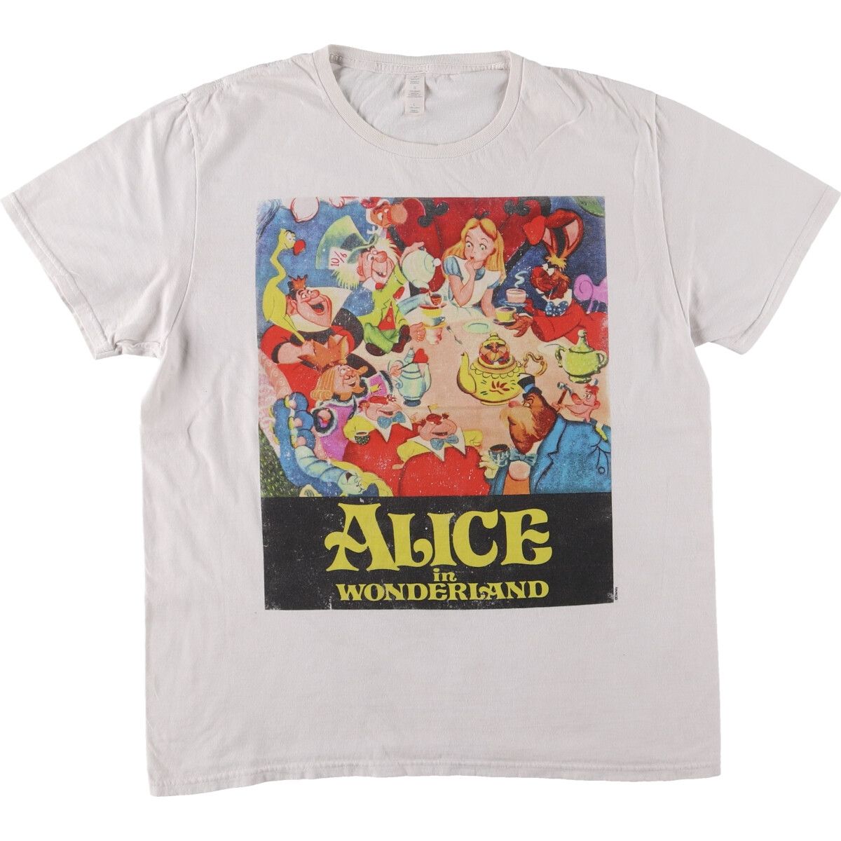 古着 ALICE IN WONDERLAND 不思議の国のアリス 映画 ムービーTシャツ メンズL相当/eaa429408