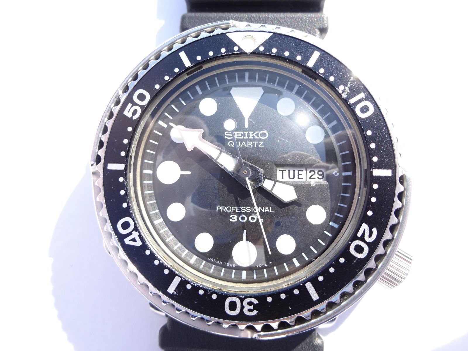 セイコー|SEIKO ダイバー 7549-7010 プロフェッショナル 300m ツナ缶 デイデイト メンズ 腕時計 クォーツ