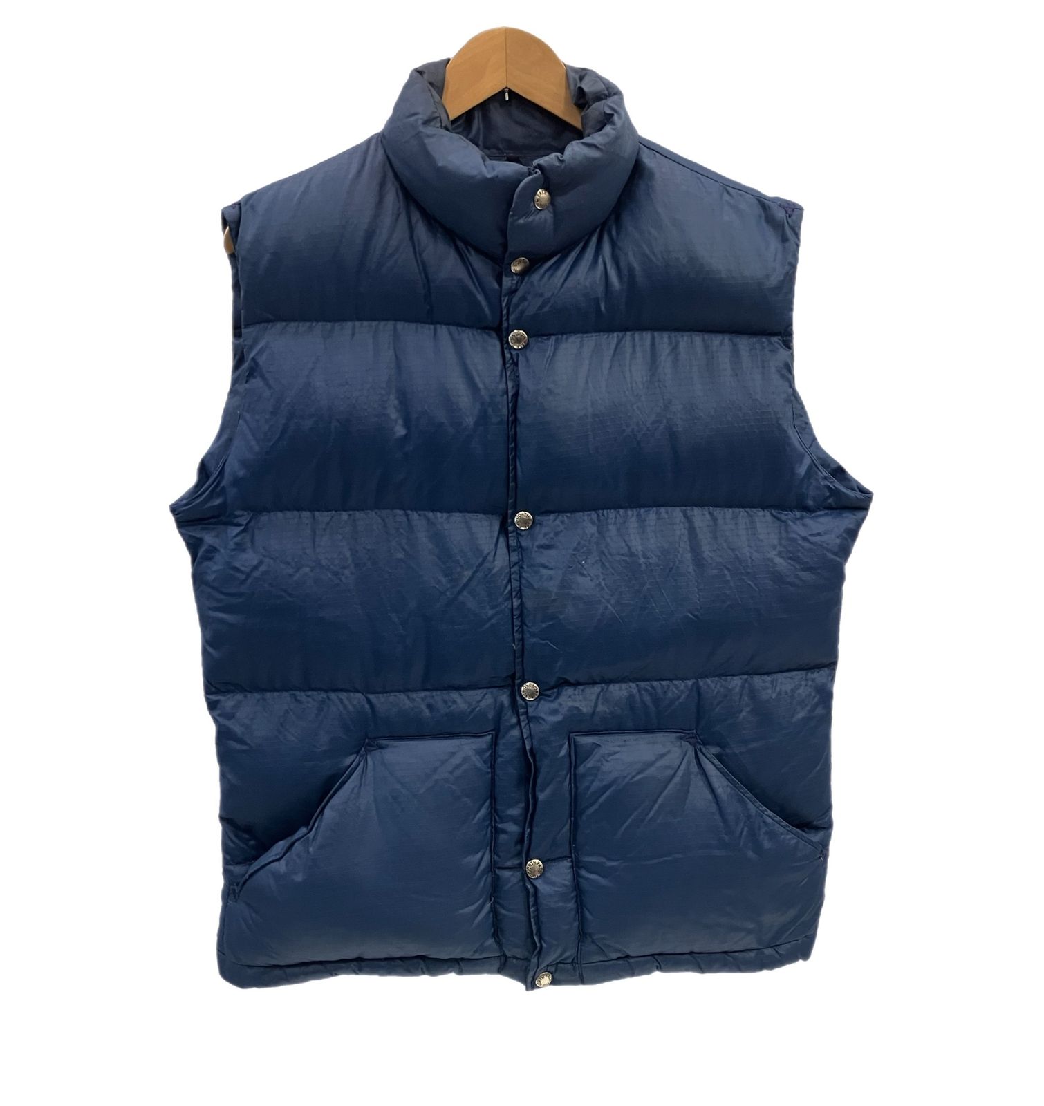 ロッキーマウンテンフェザーベッド☆ボア襟レザー切替ダウンベスト S