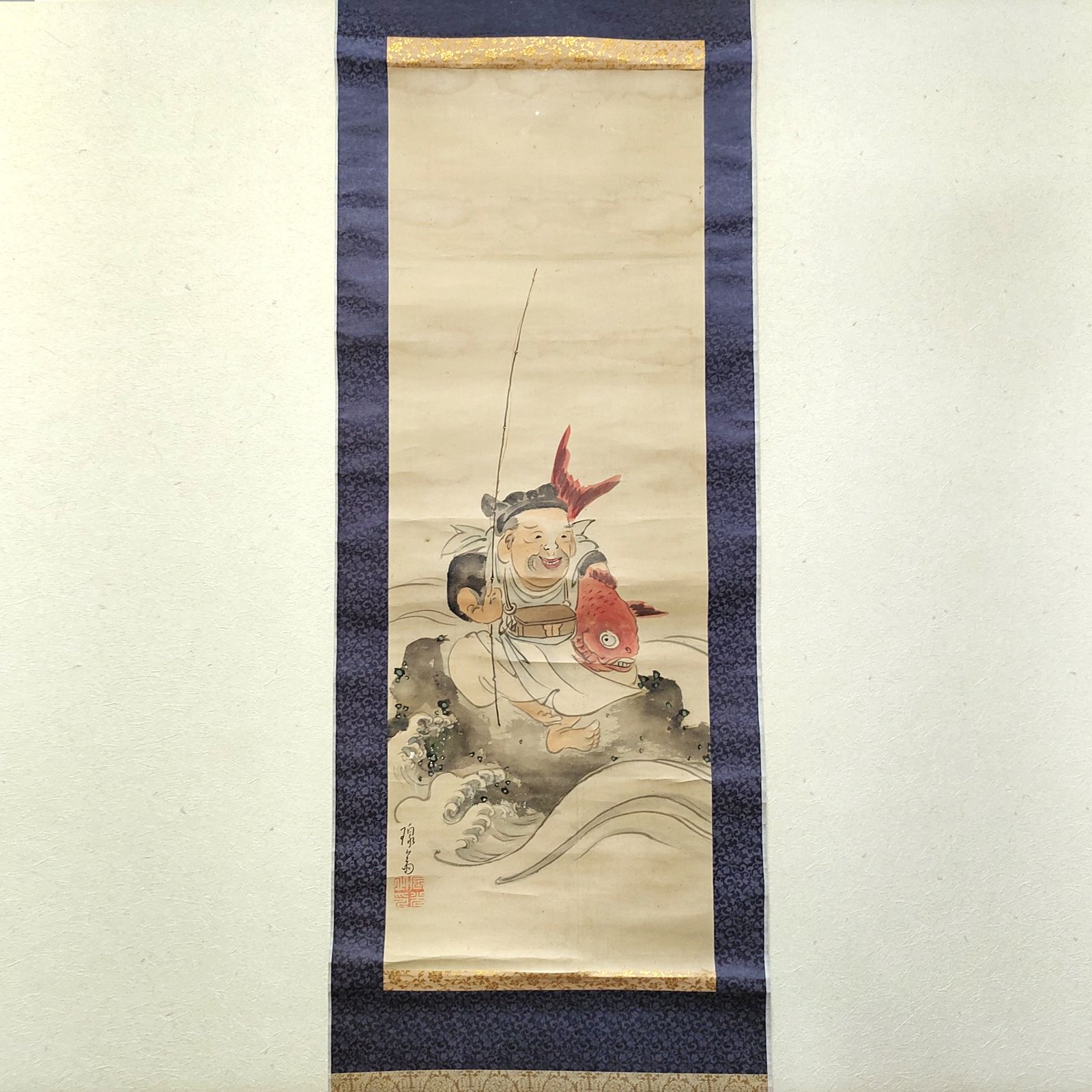 掛軸・恵比寿・七福神・No.230426-12・梱包サイズ60 - メルカリ